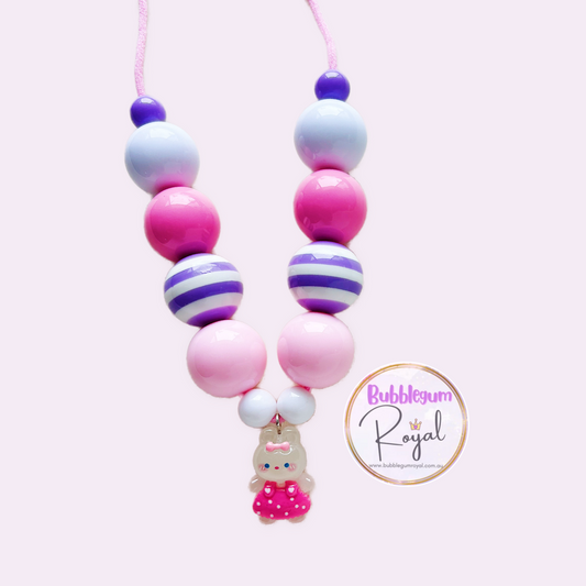 Polka Dot Bunny - Necklace or DIY Kit