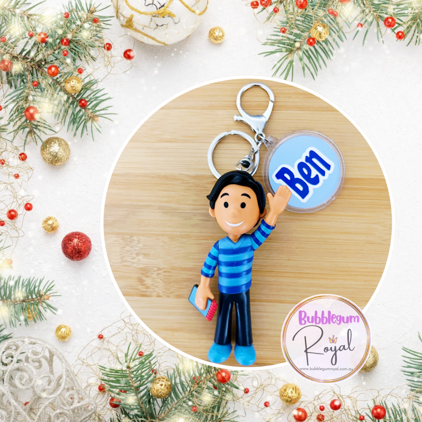 Josh Blues Clues - Personalised Keyring/Bag Tag