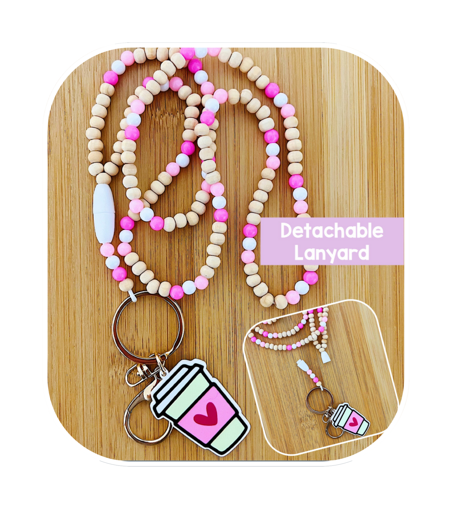 Bead Lanyard - Red, White & Green