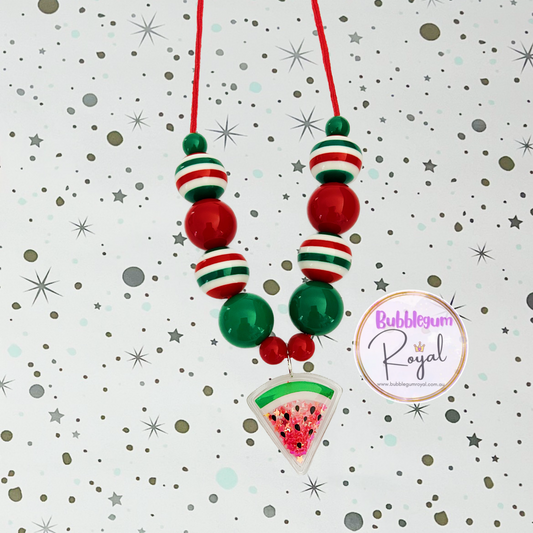 Shaker Glitter Watermelon - Personalised Bauble - Necklace or DIY Kit