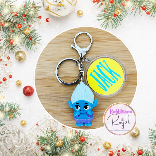 Biggie Trolls Band Together - Personalised Keyring/Bag Tag