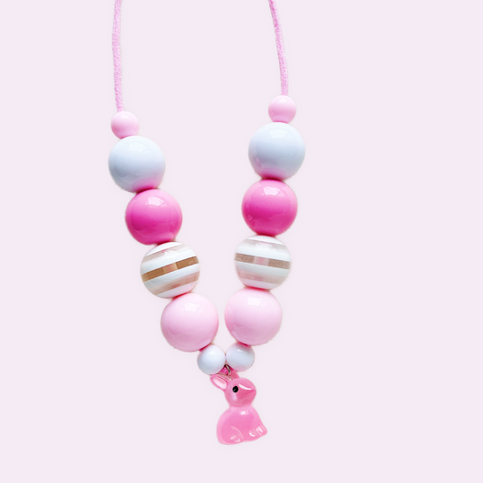 Pink Bunny - Necklace or DIY Kit