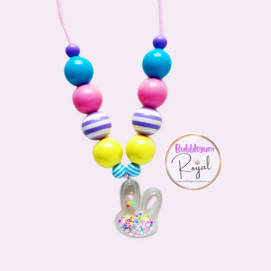 Rainbow Quicksand Bunny - Necklace or DIY Kit