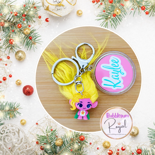 Viva Trolls Band Together - Personalised Keyring/Bag Tag