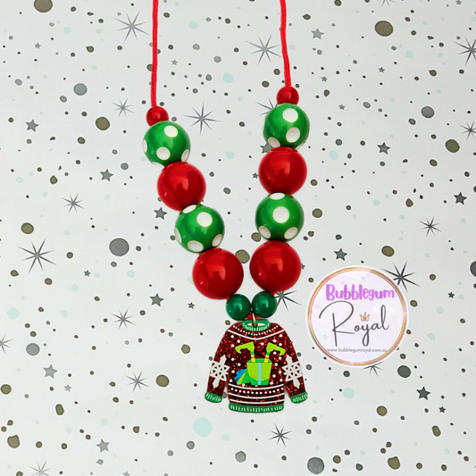 Elf Jumper - Personalised Bauble - Necklace or DIY Kit