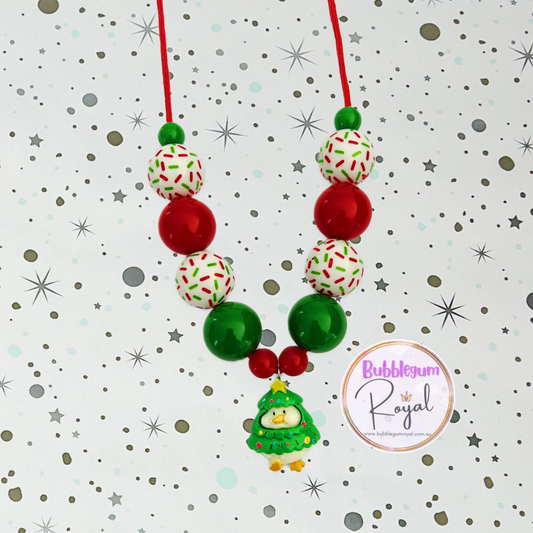 Christmas Tree Ducky - Personalised Bauble - Necklace or DIY Kit