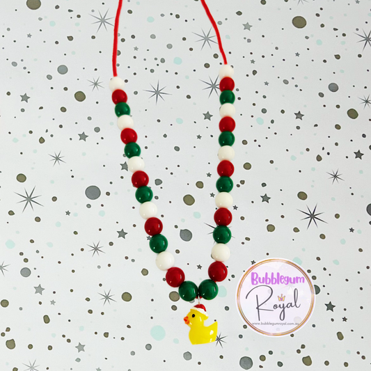 Christmas Duck - Personalised Bauble - Necklace or DIY Kit