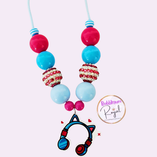 Cat Ears Headphones - Personalised Bauble - Necklace or DIY Kit