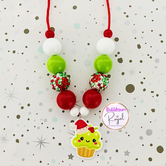 Christmas Cupcake - Personalised Bauble - Necklace or DIY Kit