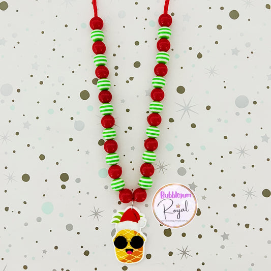 Christmas Pineapple - Personalised Bauble - Necklace or DIY Kit