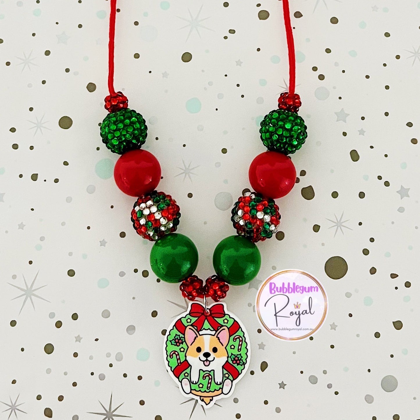 Corgi Wreath - Personalised Bauble - Necklace or DIY Kit