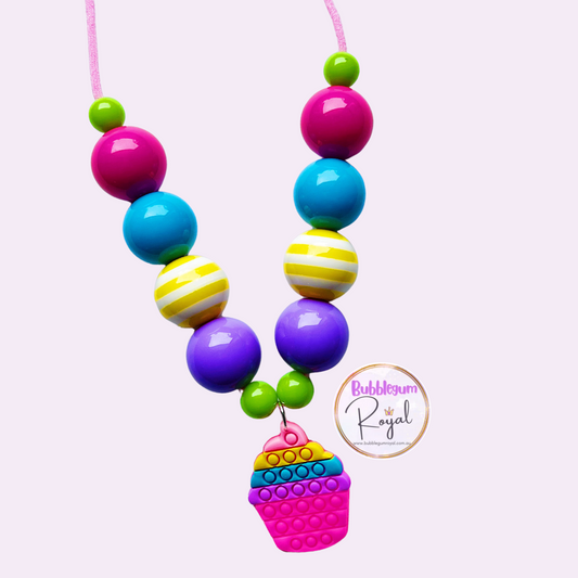 Cupcake Poppit - Personalised Bauble - Necklace or DIY Kit