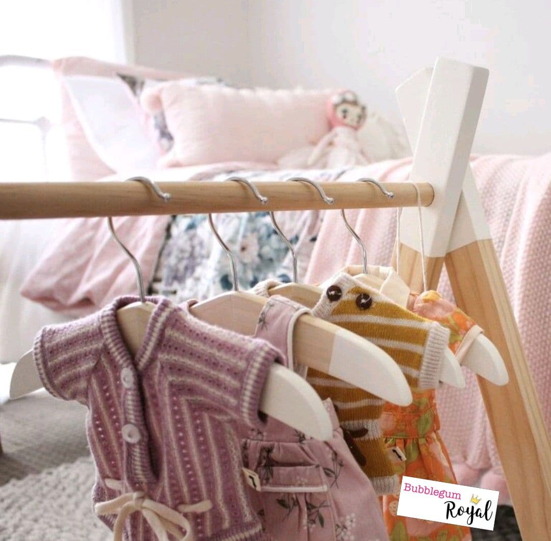 Limited Edition Doll Size Wooden Coat Hangers