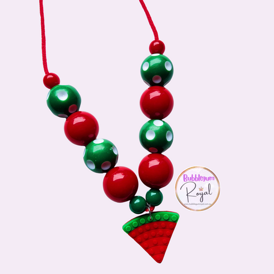 Watermelon Poppit - Necklace or DIY Kit